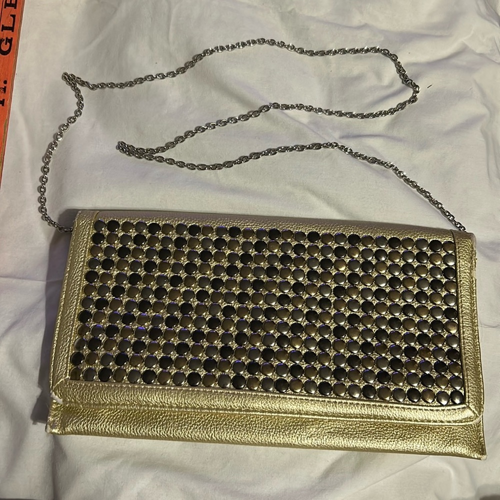 MMS Design studio shoulder,clutch purse Snap front.inside 1zip 1 slide pocket
